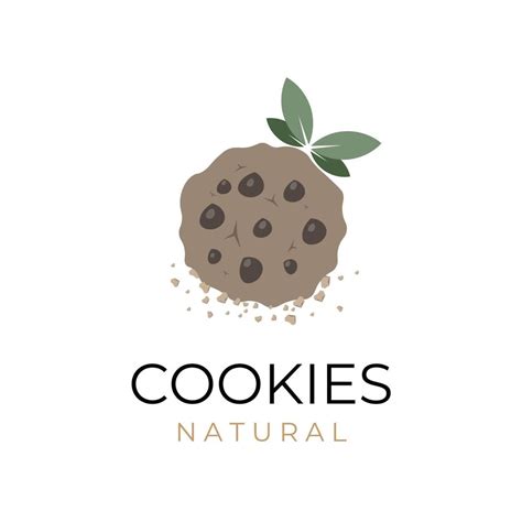 Big natural chocolate chip cookies vector illustration logo 11424945 ...