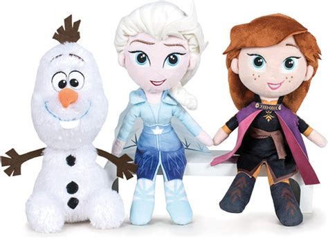 Disney Frozen – Pack of 2 plush toys 20cm Princesses Elsa and Anna ...