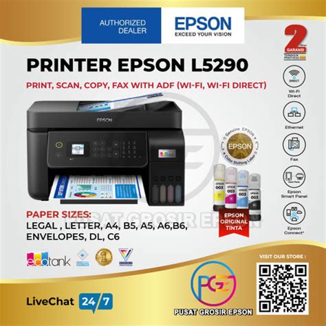 Jual PRINTER EPSON L5290 L-5290 L 5290 WIFI PRINT SCAN COPY FAX ADF ...