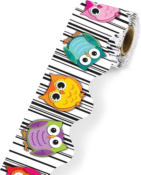 Amazon.com : Carson Dellosa Colorful Owl Bulletin Board Borders, 36 ...