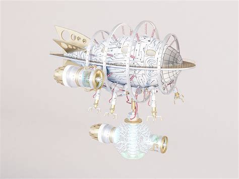 mechanical trendy airship Modern punk 3D model | CGTrader