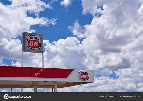 Phillips 66 gas station sign and logo. – Stock Editorial Photo ...