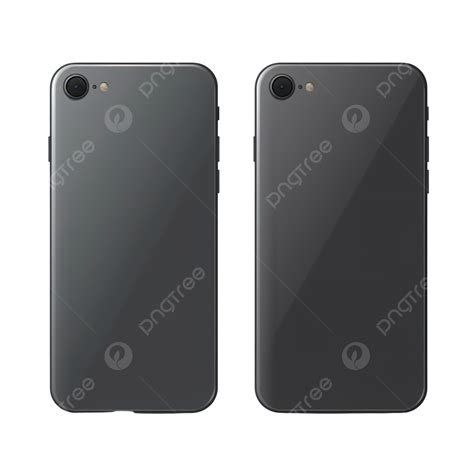 Realistic Dark Grey Smartphone Front And Back, Phone, Mobile Phone, Display PNG Transparent ...