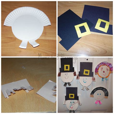 Paper Plate Pilgrim Craft (Learn & Link With Linky) - Mama to 6 Blessings