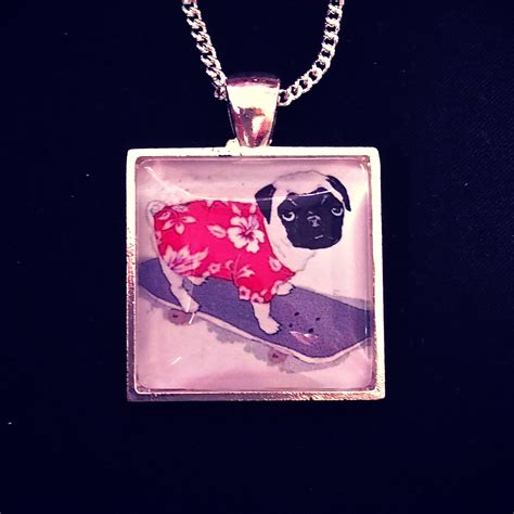 Skateboard Pug Pendant