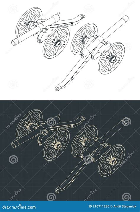 Artillery Cannon For Military Operations. Howitzer Symbol. Vector Image. | CartoonDealer.com ...