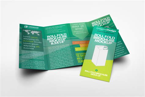 Roll Fold Brochure Mockup :: Behance