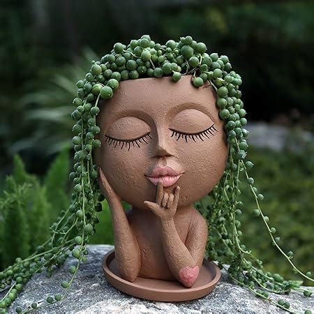 COMODID Face Planters Pots Unique Face Flower Pot for Indoor Outdoor ...