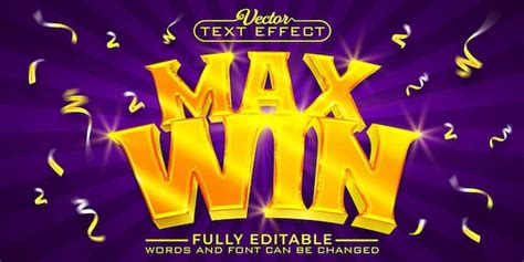 Premium Vector | Casino Gamble Max Win Vector Editable Text Effect Template