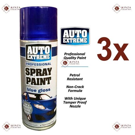New 3x Blue Gloss Spray Can Car Bike Paint Aerosol Auto | Etsy