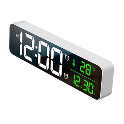 Digital alarm clock, LED alarm clock Digital mirror wall clock Large ...