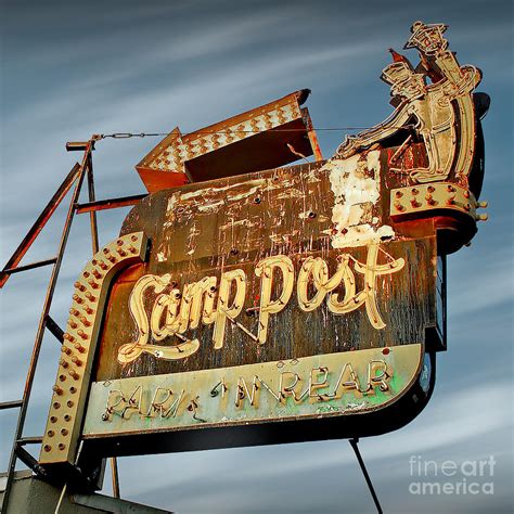 Lamp Post Bar Retro Roadside Diner Route 66 Vintage Neon Sign ...