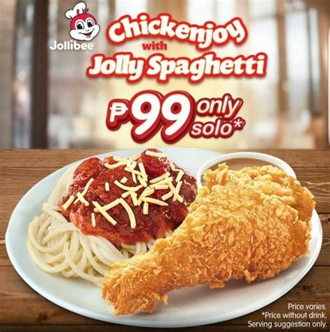 Jollibee Chickenjoy Fried Chicken Filipino Spaghetti