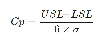Process Capability (Cp) Formula With Solved Examples