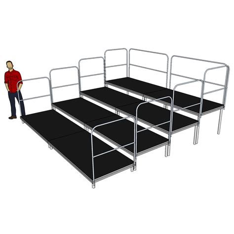 4x4 Tiered Seating Hire | Portable Tiered Staging Hire