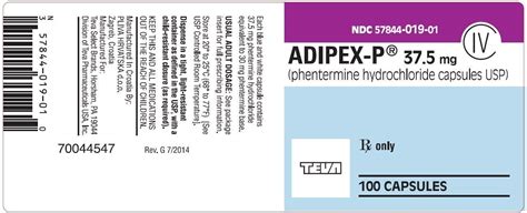 Adipex-P - FDA prescribing information, side effects and uses