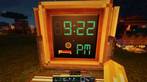 Z-Pack 12hr Blue Digital Clock Minecraft Texture Pack