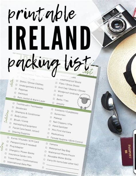 Printable Ireland Packing List of the Essentials You Need to Pack [PDF] | Ireland packing list ...