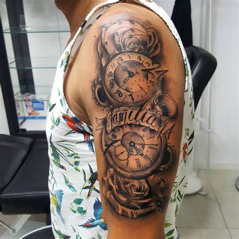 25 Timeless Clock Tattoo Designs For Men - Pulptastic