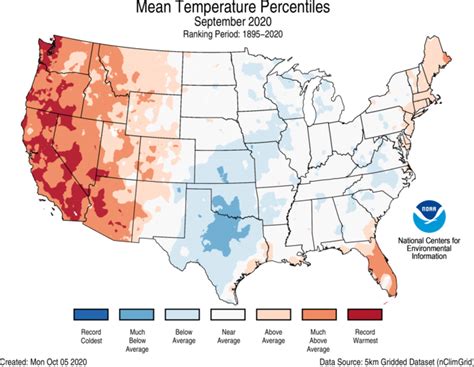 September 2020 was warm and dry in the U.S. West, cool in the middle ...