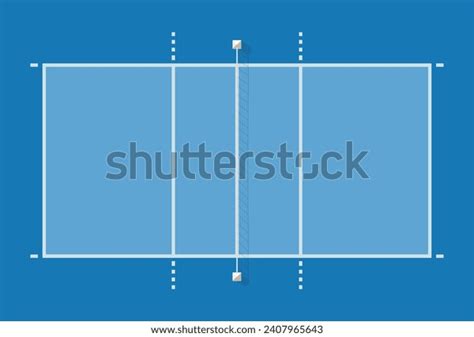 Indoor Volleyball Court Markings Seen Above Stock Vector (Royalty Free ...