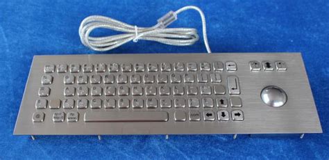 USB Top Panel Mount 69 Keys Industrial dot braille Keyboard With Laser Trackball