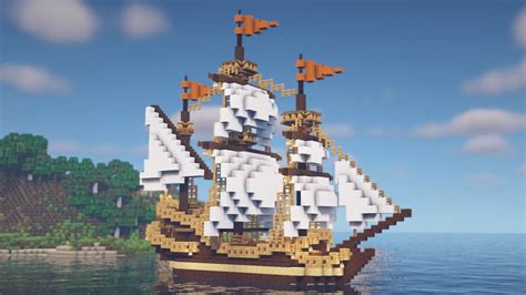 Minecraft | How to Build a Medieval Ship (Tutorial) - YouTube