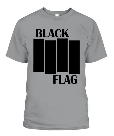 BLACK FLAG AMERICA ROCK BANDS MUSIC BLACK RETRO VINTAGE T-SHIRT - Ellie Shirt