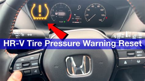 2023 - 2024 Honda HR-V low tire pressure reset / HRv TPMS calibration - YouTube