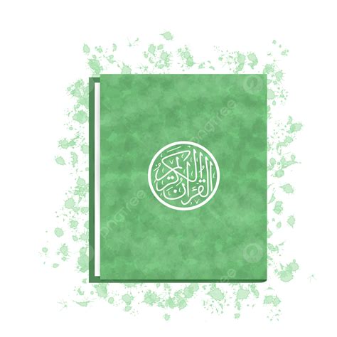 Watercolor Ramadan Quran Hd Transparent, Green Watercolor Quran, Alquran, Watercolor, Ramadan ...