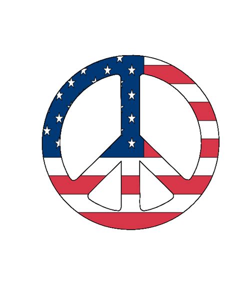 peace sign american flag clipart - Clip Art Library