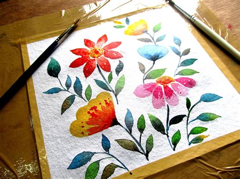 Watercolor Painting Flowers For Beginners at GetDrawings | Free download