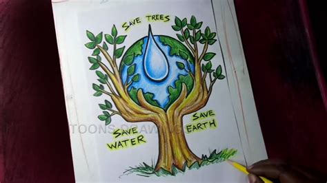 Save Water Save Earth Poster For Kids