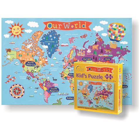 Kid's Jigsaw Puzzle, World - RWPKP01 | Waypoint Geographic | Puzzles