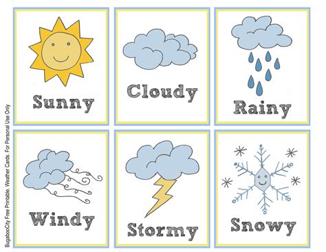 Printable Weather Chart For Kindergarten - Printable Word Searches