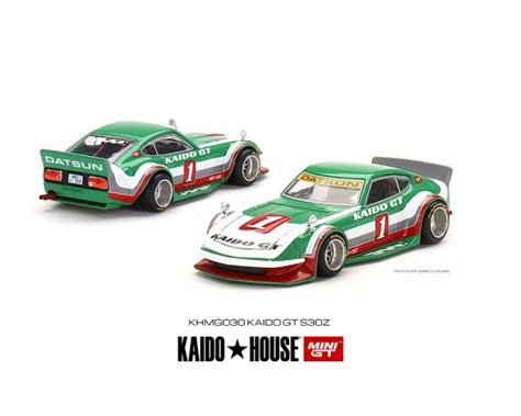 Kaido House x Mini GT Datsun KAIDO Fairlady Z Kaido GT V1 Green with White Limited Edition ...