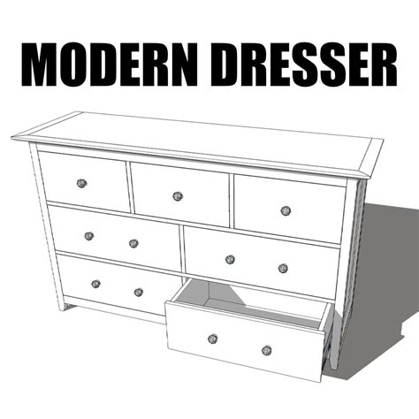 Woodworking Plans Dresser Build Plan DIY Dresser Modern | Etsy