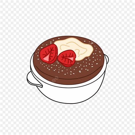 Chocolate Souffle Vector Design Images, French Food Chocolate Souffle ...