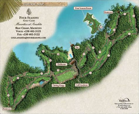 Mauritius Golf Course Map | Four Seasons Resort Mauritius Anahita