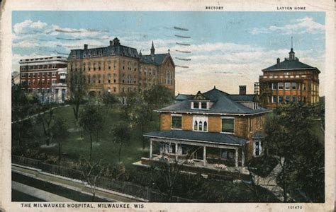 The Milwaukee Hospital Wisconsin Postcard