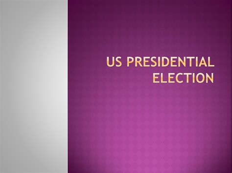 US presidential election - презентация онлайн