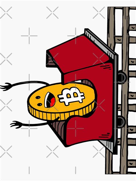 "Bitcoin Roller Coaster Guy with Tracks (Vertical)" Sticker for Sale by TheLastStand | Redbubble