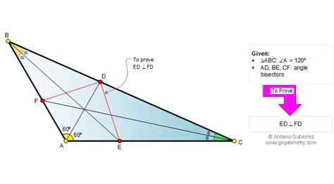 Infographics Geometry Problem 368. Triangle, 120 degrees, Angle ...