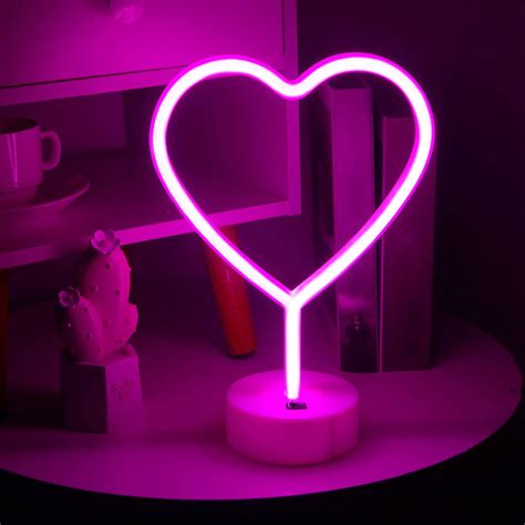 Studie Spiel Park heart neon sign table lamp Reinigen Sie den Boden ...
