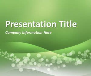 Free Wavy Green PowerPoint Template - Free PowerPoint Templates - SlideHunter.com