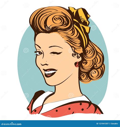 Winking Young Woman Stock Illustrations – 576 Winking Young Woman Stock Illustrations, Vectors ...