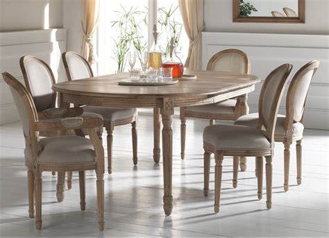 Table ronde extensible bois chêne clair 120-200 MEDICIS | Tables à manger | Pier Import