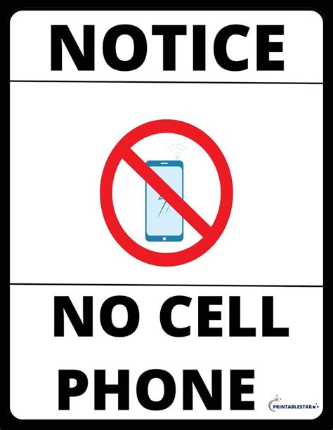 Printable No Cell Phone Signs | FREE Download in 2023 | No cell phone ...