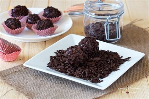 Dark Chocolate Truffles with Homemade Sprinkles - Living Healthy With ...