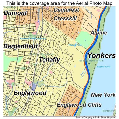 Aerial Photography Map of Tenafly, NJ New Jersey